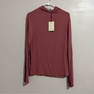 Women's Pink Long Sleeve Top size XL pink New mock neck